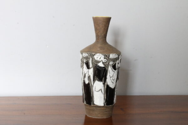 Vaso 1960 Fanciullacci Firenze Raymor vase. Ceramica modernariato H. 35